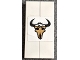 Part No: BA102pb05  Name: Stickered Assembly 4 x 2 with Cow Skull with Horns Pattern (Sticker) - Set 8147 - 2 Tile 1 x 4