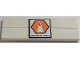 Part No: BA135pb03  Name: Stickered Assembly 6 x 2 with 'HIGH RISK AREA' and Orange Hexagon with Black Border and White Triangle Pattern (Sticker) - Set 7690 - 2 Tile 1 x 6