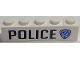 Part No: BA137pb01L  Name: Stickered Assembly 5 x 1 x 1 with 'POLICE' and Highway Patrol Logo Pattern Model Left Side (Sticker) - Set 8681 - 1 Brick 1 x 1, 1 Brick 1 x 4