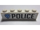 Part No: BA137pb01R  Name: Stickered Assembly 5 x 1 x 1 with 'POLICE' and Highway Patrol Logo Pattern Model Right Side (Sticker) - Set 8681 - 1 Brick 1 x 1, 1 Brick 1 x 4