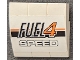 Part No: BA155pb01  Name: Stickered Assembly 3 x 3 x 1 with 'Fuel 4 Speed' on White Background Pattern (Sticker) - Set 8147 - 3 Slope, Curved 3 x 1