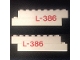 Part No: BA161pb01  Name: Stickered Assembly 9 x 2 x 2 with Red 'L-386' Pattern on Both Sides (Stickers) - Sets 386 / 770 - 2 Brick 2 x 8