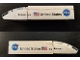 Part No: BA272pb01  Name: Stickered Assembly 6 x 2 x 1 with 'Endeavour', 'United States', Flag and NASA Logo Pattern on Both Sides (Stickers) - Set 7467 - 1 Slope, Curved 2 x 2 Lip with Space Shuttle Pattern, 2 Plate 2 x 4, 2 Tile 1 x 4