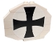 Part No: BA394pb01  Name: Stickered Assembly 8 x 1 x 5 1/3 with Black Iron Cross Pattern on Both Sides (Stickers) - Set 10024