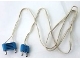 Lot ID: 388994786  Part No: bb0093ac01c96  Name: Electric, Wire 12V / 4.5V with 2 Leads, 96 Studs Long with Blue Electric, Connector, 2-Way Male Rounded Narrow Type 2 with Hollow Pins and Blue Electric, Connector, 2-Way Male Rounded Wide Long with Hollow Pins (x466c96 / bb0236ac01 / bb0093ac01)