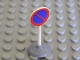 Part No: bb0140pb05c01  Name: Road Sign with Post, Round with No Parking Blue Pattern, Type 1 Base
