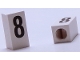 Part No: bb0695pb08  Name: Tile, Modified 1 x 2 x 5/6 Stud Hole in End with Black Number 8 Pattern
