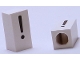 Part No: bb0695pb18  Name: Tile, Modified 1 x 2 x 5/6 Stud Hole in End with Black Exclamation Mark (!) Pattern