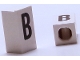 Part No: bb0695pb20  Name: Tile, Modified 1 x 2 x 5/6 Stud Hole in End with Black Capital Letter B Pattern
