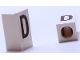 Part No: bb0695pb22  Name: Tile, Modified 1 x 2 x 5/6 Stud Hole in End with Black Capital Letter D Pattern