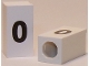 Part No: bb0695pb59  Name: Tile, Modified 1 x 2 x 5/6 Stud Hole in End with Black Lowercase Letter o Pattern