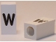 Part No: bb0695pb67  Name: Tile, Modified 1 x 2 x 5/6 Stud Hole in End with Black Lowercase Letter w Pattern
