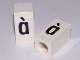 Part No: bb0695pb78  Name: Tile, Modified 1 x 2 x 5/6 Stud Hole in End with Black Lowercase Letter a with Grave (à) Pattern