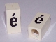 Part No: bb0695pb80  Name: Tile, Modified 1 x 2 x 5/6 Stud Hole in End with Black Lowercase Letter e with Acute (é) Pattern