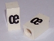 Part No: bb0695pb90  Name: Tile, Modified 1 x 2 x 5/6 Stud Hole in End with Black Lowercase Ligature œ Pattern