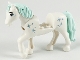 Part No: bb1279c01pb01  Name: Horse with 2 x 2 Cutout and Movable Neck with Molded Light Aqua Tail and Mane and Printed Metallic Light Blue Eyes, Sparkles, and Dots Pattern
