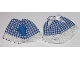 Part No: belvskirt25  Name: Belville, Clothes Skirt Long with Blue and White Check Pattern & Lace Trim, Bow on Back