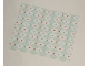 Part No: blankie03pb07  Name: Duplo, Cloth Blanket 8 x 10 cm with Red and Blue Dots on Light Aqua Diamonds Pattern