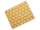 Lot ID: 349476246  Part No: blankie03pb10  Name: Duplo, Cloth Blanket 8 x 10 cm with Leaves on Bright Light Orange Background Pattern
