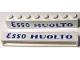 Part No: crssprt01pb111  Name: Brick 1 x 8 without Bottom Tubes with Cross Side Supports with Blue 'Esso Huolto' Pattern