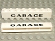Lot ID: 206439922  Part No: crssprt01pb12  Name: Brick 1 x 8 without Bottom Tubes with Cross Side Supports with Black 'GARAGE' Sans-Serif Thick Pattern, Plain 'G'