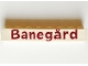 Part No: crssprt01pb21b  Name: Brick 1 x 8 without Bottom Tubes with Cross Side Supports with Red 'Banegård' Pattern ('Banegard')