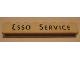 Lot ID: 55523859  Part No: crssprt01pb53  Name: Brick 1 x 8 without Bottom Tubes with Cross Side Supports with Blue 'ESSO SERVICE' Long, Thin Letters Pattern