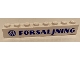 Part No: crssprt01pb74  Name: Brick 1 x 8 without Bottom Tubes with Cross Side Supports with Blue 'VW FÖRSALJNING' Bold Pattern