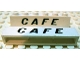 Part No: crssprt02pb35  Name: Brick 1 x 6 without Bottom Tubes with Cross Side Supports with Black 'CAFE' Slanted Pattern