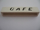 Lot ID: 166359231  Part No: crssprt02pb36  Name: Brick 1 x 6 without Bottom Tubes with Cross Side Supports with Black 'Cafe' Italics Pattern