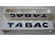 Part No: crssprt02pb49  Name: Brick 1 x 6 without Bottom Tubes with Cross Side Supports with Black 'TABAC' Pattern