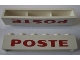 Part No: crssprt02pb63  Name: Brick 1 x 6 without Bottom Tubes with Cross Side Supports with Red 'POSTE' Pattern