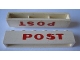 Part No: crssprt02pb76  Name: Brick 1 x 6 without Bottom Tubes with Cross Side Supports with Red 'POST' Pattern
