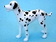 Part No: dalmatian02  Name: Dog, Scala with Black Dalmatian Spots, Eyes, Eyebrows, Nose, and Ears Pattern (Domino)