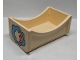 Part No: dupbedpb01  Name: Duplo, Furniture Bed 2 x 4 with Moon and Cloud Pattern