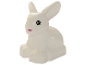 Part No: dupbunnypb01  Name: Duplo Bunny / Rabbit Head Turned Left with Eyes Top Semicircular and Dark Pink Nose Pattern