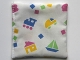 Lot ID: 394961008  Part No: dupcloth03  Name: Duplo, Cloth 4 x 4, Baby Blanket with Toys Pattern