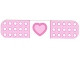 Part No: dupcloth09  Name: Duplo, Cloth Bandage Band Aid 3 x 13 with Pink Heart and Round Ends