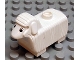 Part No: dupsheeppb02  Name: Duplo Sheep with Flat Ears, Black and White Eyes Pattern