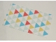Part No: duptowel01pb01  Name: Duplo, Cloth Towel 5 x 9 cm with Multicolored Triangles Pattern