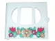 Lot ID: 259415526  Part No: fabak3pb04  Name: Fabuland Door with Oval Pane in 3 Sections with Flowers Pattern (Sticker) - Set 3635