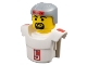 Part No: mcsport4pb01  Name: Sports Promo Figure Head Torso Assembly McDonald's Set 4 (7919) with Black 'H.O.C.K.E.Y.', White Number 5 and Red Shoulder Pads Pattern (Stickers) - Set 7919