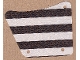 Part No: sailbb01  Name: Cloth Sail 9 x 11, 3 Holes with Black Stripes Pattern