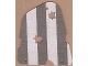 Part No: sailbb13  Name: Cloth Sail 3 with Dark Gray Stripes Pattern, Damage Cutouts