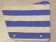 Lot ID: 408042783  Part No: sailbb27  Name: Cloth Sail 9 x 11, 3 Holes with Blue Stripes Pattern (from 6273)
