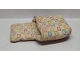 Part No: sleepbag07a  Name: Duplo, Cloth Sleeping Bag with Blue, Lime, Red and Yellow Bunny Pattern (Narrow)
