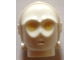 Part No: x134pb01  Name: Minifigure, Head, Modified SW 3PO / TC Series Protocol Droid with Bright Light Yellow Eyes Pattern (C-3PO/ K-3PO / TC-4 / TC-14 / U-3PO)