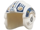 Part No: x164pb30  Name: Minifigure, Headgear Helmet SW Rebel Pilot with Dark Blue Panels, Stripes, Dark Tan Rebel Alliance Symbol Pattern