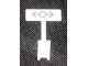 Part No: x53pb02  Name: Road Sign Rectangle, Round Pole with Train Logo Dark Gray Pattern (Sticker) - Set 2150