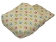 Part No: x980px1  Name: Duplo, Cloth Sleeping Bag with Red, Blue, Yellow and Lime Flowers Pattern